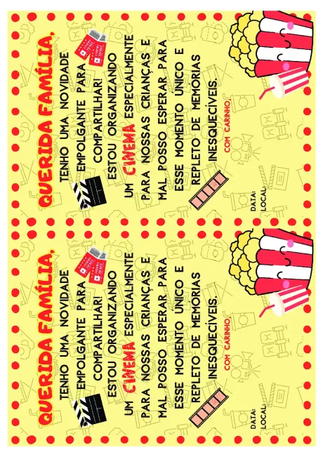 Organização de cinema para crianças — p5