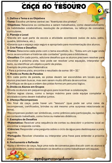 Caça ao tesouro: uma atividade divertida — p2