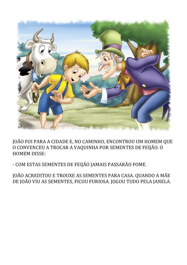 João e o pé de feijão: uma história clássica — p5 | Atividades Educação Infantil (ensinoja.com.br)