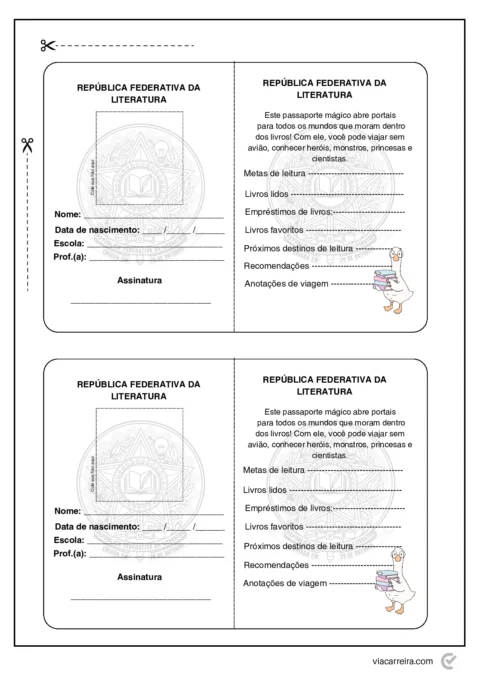 Passaporte da literatura: uma viagem de leitura — p3 | Atividades Educação Infantil (ensinoja.com.br)