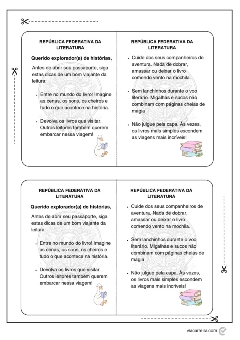 Passaporte da literatura: uma viagem de leitura — p4 | Atividades Educação Infantil (ensinoja.com.br)