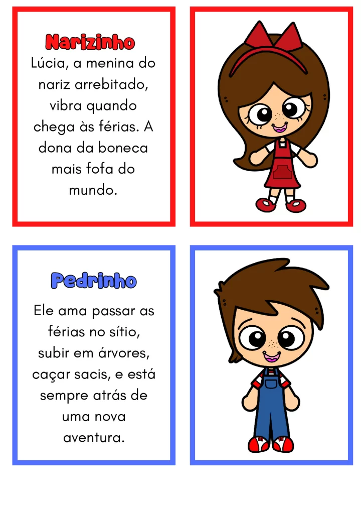 Personagens do Sítio do Picapau Amarelo — p7 | Atividades Educação Infantil (ensinoja.com.br)