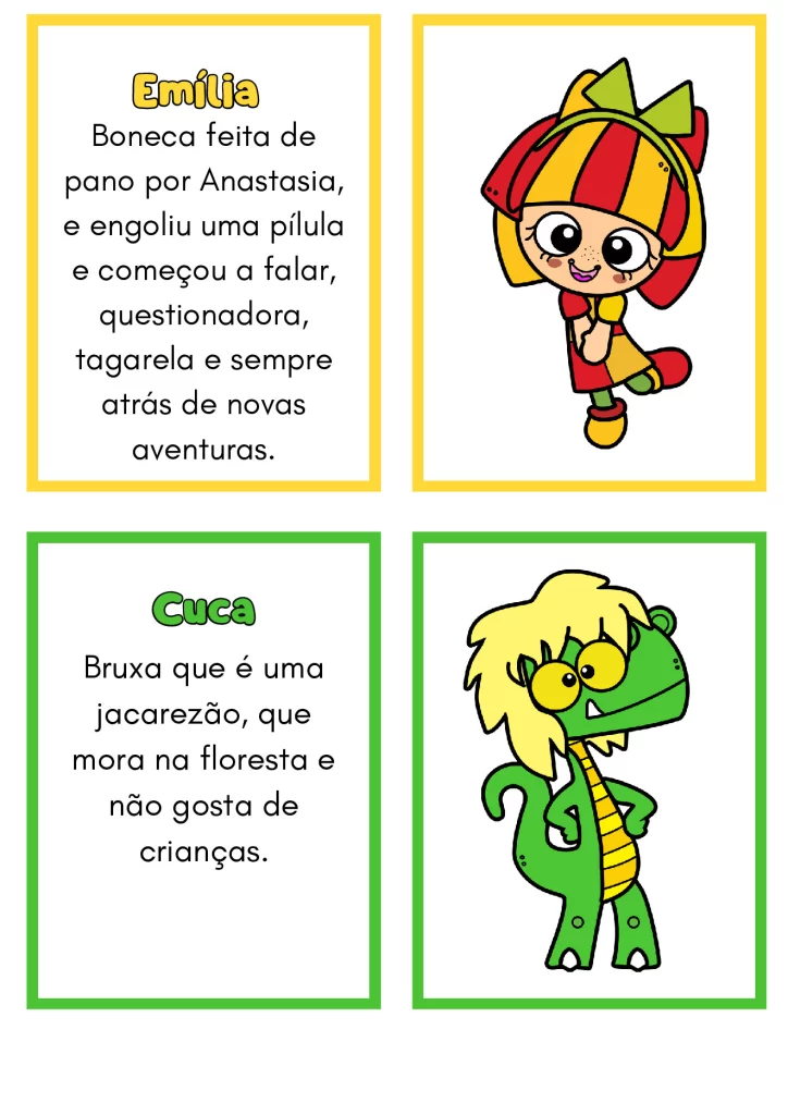 Personagens do Sítio do Picapau Amarelo — p8 | Atividades Educação Infantil (ensinoja.com.br)