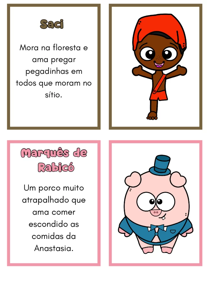Personagens do Sítio do Picapau Amarelo — p9 | Atividades Educação Infantil (ensinoja.com.br)