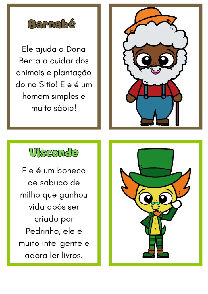 Personagens do Sítio do Picapau Amarelo — p10 | Atividades Educação Infantil (ensinoja.com.br)
