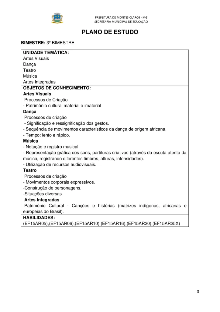 Plano de estudo individual do aluno para arte — p3 | Atividades Educação Infantil (ensinoja.com.br)