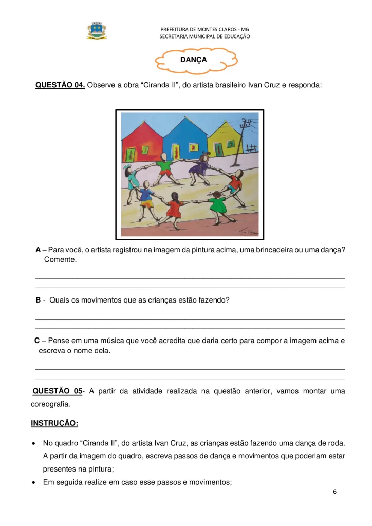 Plano de estudo individual do aluno para arte — p6 | Atividades Educação Infantil (ensinoja.com.br)