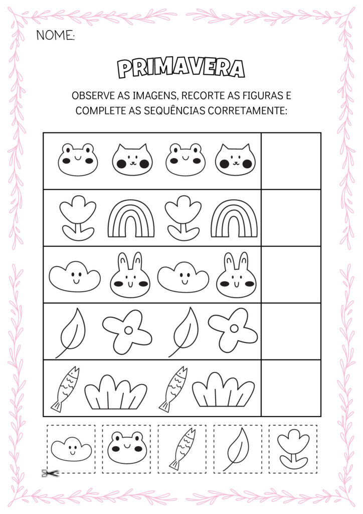 Primavera: Atividades Educação Infantil para Imprimir (PDF) — p16 | Atividades Educação Infantil (ensinoja.com.br)