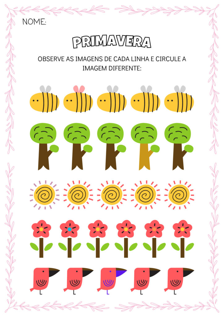 Primavera: Atividades Educação Infantil para Imprimir (PDF) — p17 | Atividades Educação Infantil (ensinoja.com.br)