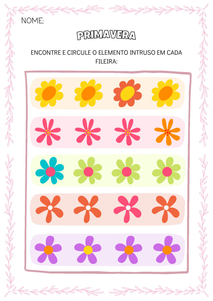 Primavera: Atividades Educação Infantil para Imprimir (PDF) — p19 | Atividades Educação Infantil (ensinoja.com.br)