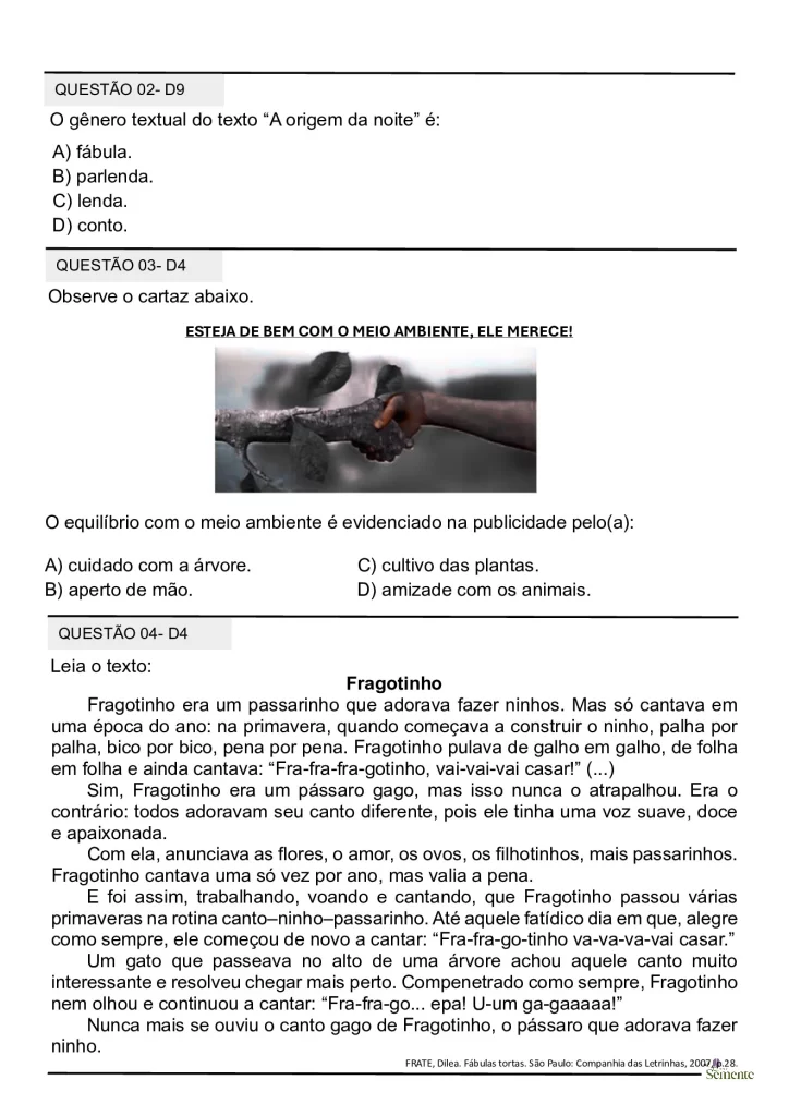 Simulado SAEB 2025 para o 5º ano — p3 | Atividades Educação Infantil (ensinoja.com.br)