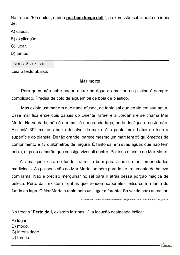 Simulado SAEB 2025 para o 5º ano — p5 | Atividades Educação Infantil (ensinoja.com.br)