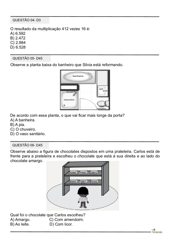 Simulado SAEB 2025 para o 5º ano — p15 | Atividades Educação Infantil (ensinoja.com.br)