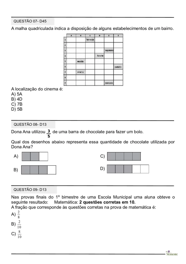 Simulado SAEB 2025 para o 5º ano — p16 | Atividades Educação Infantil (ensinoja.com.br)