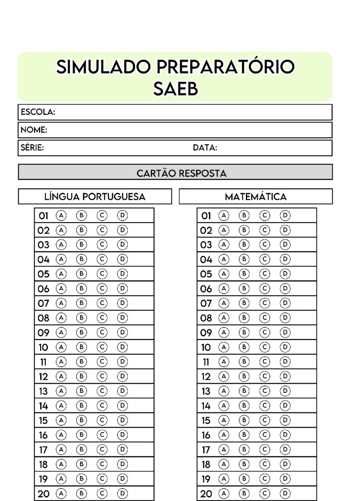 Simulado SAEB 2025 para o 5º ano — p20 | Atividades Educação Infantil (ensinoja.com.br)