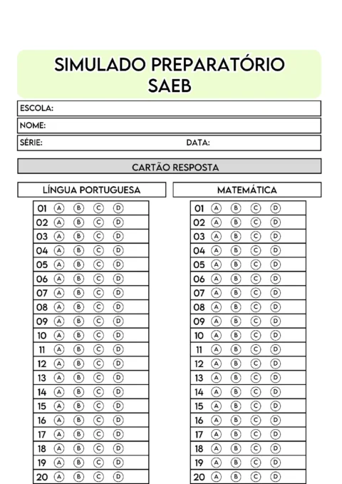 Simulado SAEB 2025 para o 5º ano — p20 | Atividades Educação Infantil (ensinoja.com.br)