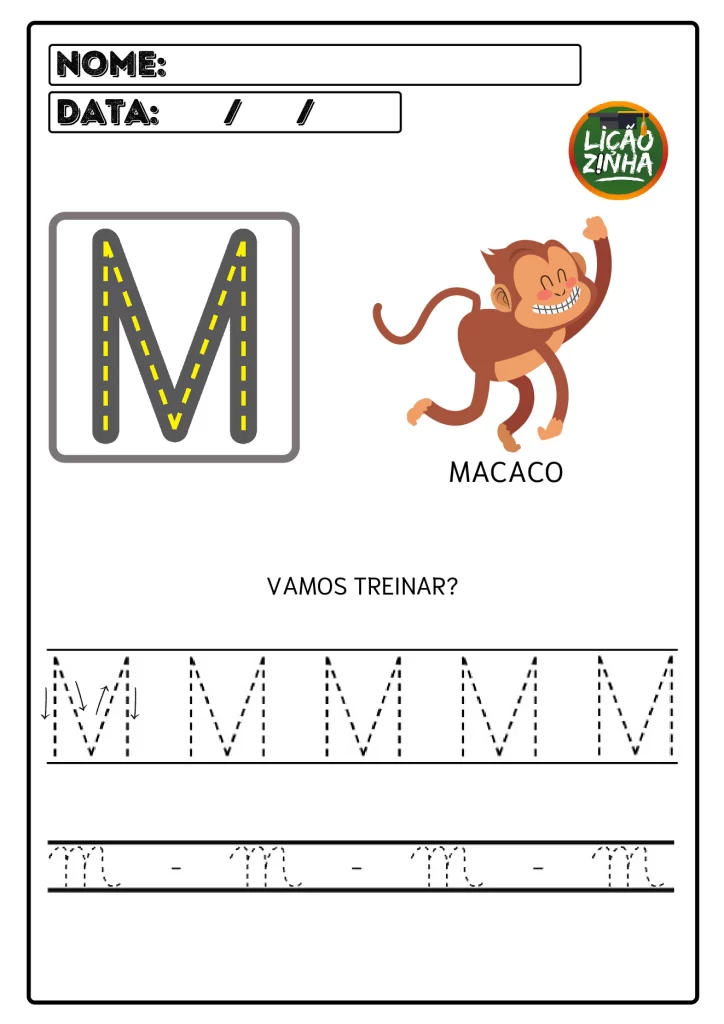 Alfabeto ilustrado: letra bastão e cursiva — p15 | Atividades Educação Infantil (ensinoja.com.br)