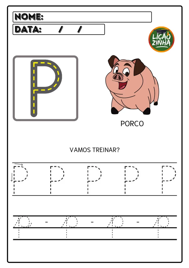 Alfabeto ilustrado: letra bastão e cursiva — p18 | Atividades Educação Infantil (ensinoja.com.br)