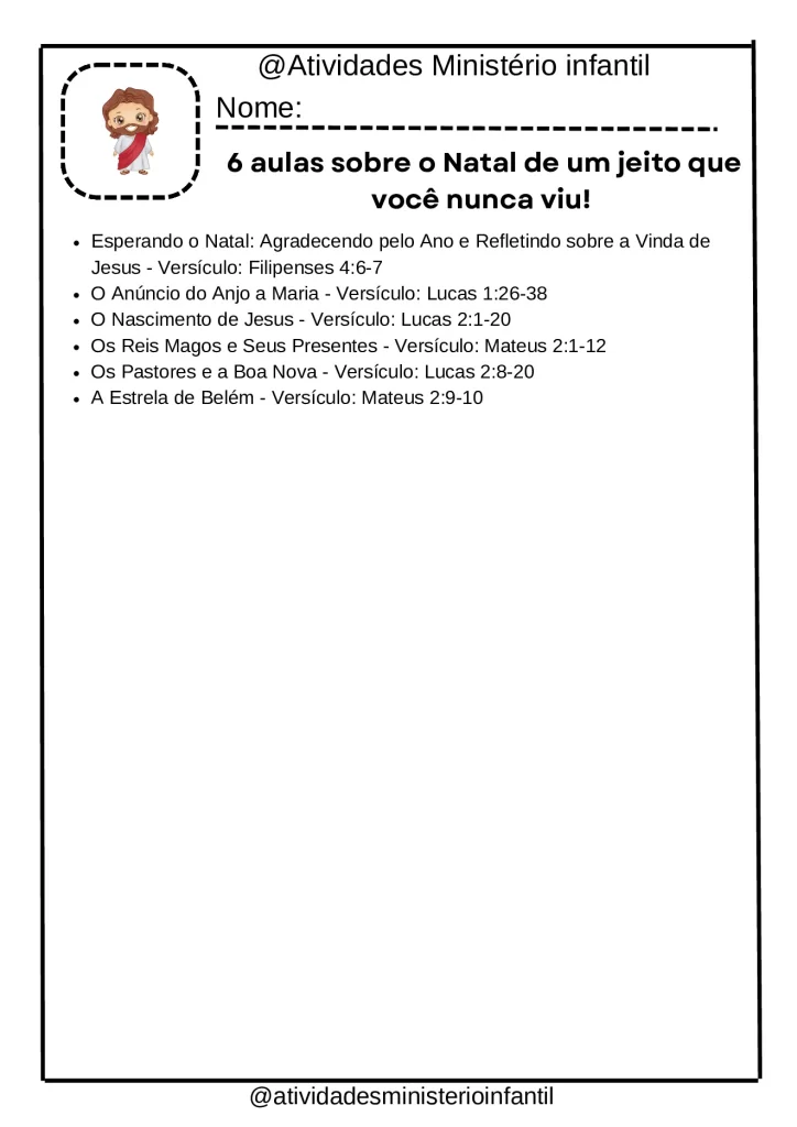 Atividades Bíblicas: Natal para Crianças para Imprimir — p2 | Atividades Educação Infantil (ensinoja.com.br)