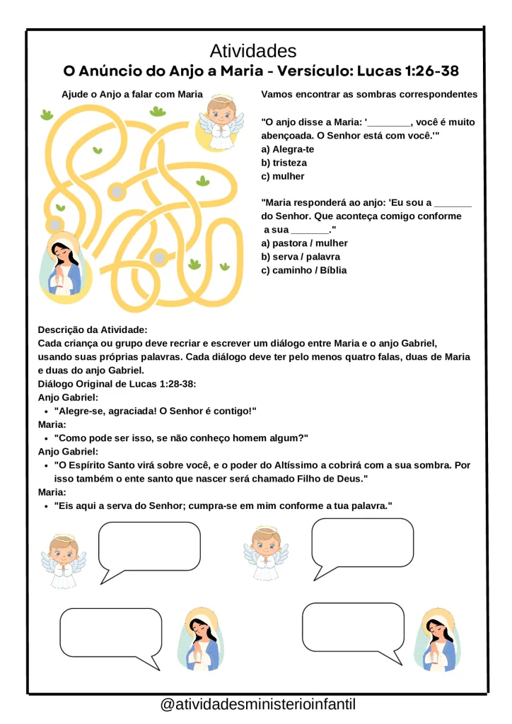 Atividades Bíblicas: Natal para Crianças para Imprimir — p11 | Atividades Educação Infantil (ensinoja.com.br)