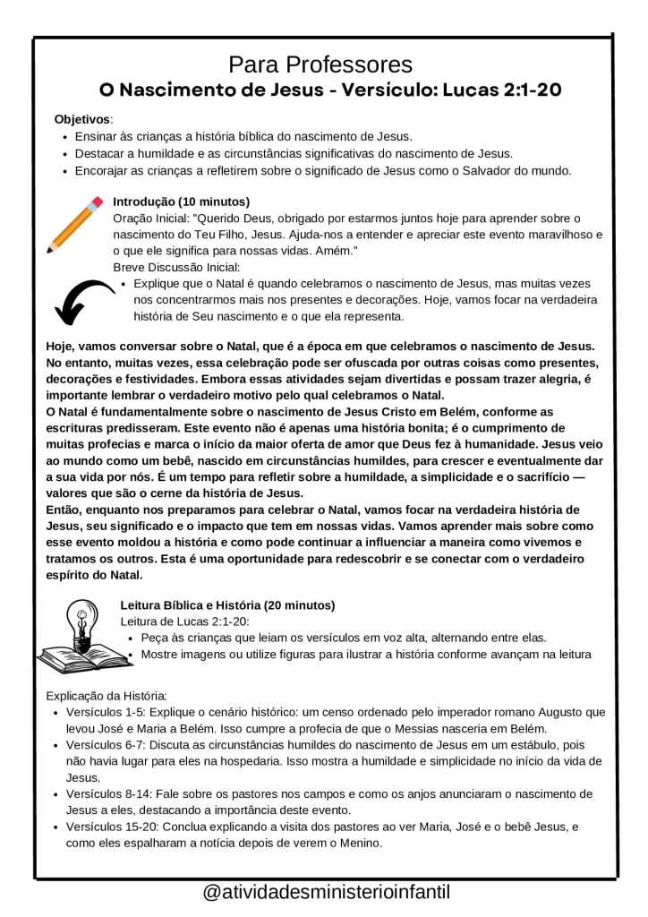 Atividades Bíblicas: Natal para Crianças para Imprimir — p13 | Atividades Educação Infantil (ensinoja.com.br)