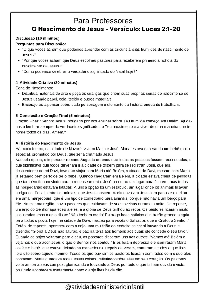 Atividades Bíblicas: Natal para Crianças para Imprimir — p14 | Atividades Educação Infantil (ensinoja.com.br)