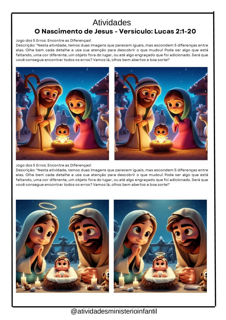 Atividades Bíblicas: Natal para Crianças para Imprimir — p16 | Atividades Educação Infantil (ensinoja.com.br)