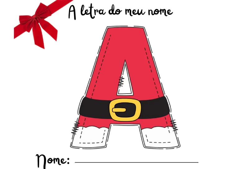 Natal: Atividades de alfabetização com letras decoradas