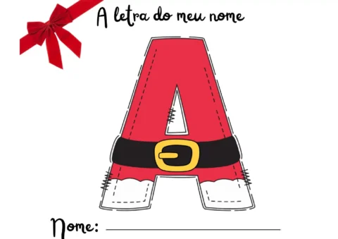 Natal: Atividades de alfabetização com letras decoradas