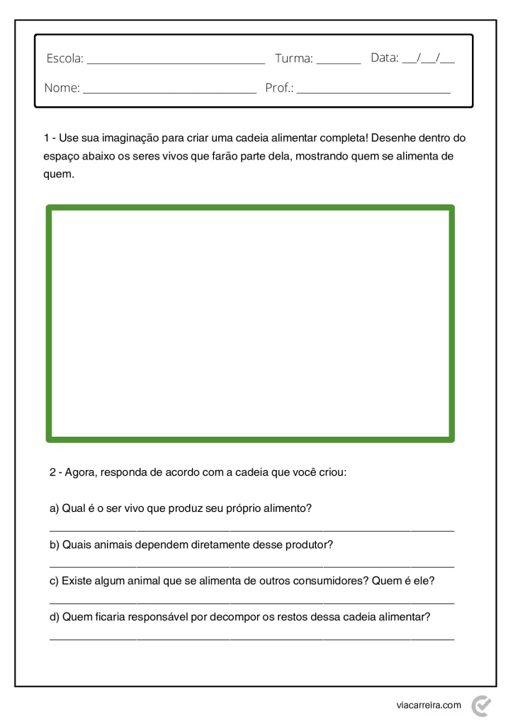 Atividades de Cadeia Alimentar 3° ano e 4º Ano em PDF — p9 | Atividades Educação Infantil (ensinoja.com.br)