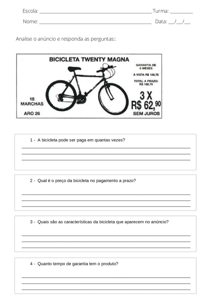 Atividades de interpretação de texto 4° e 5° ano em PDF — p5 | Atividades Educação Infantil (ensinoja.com.br)