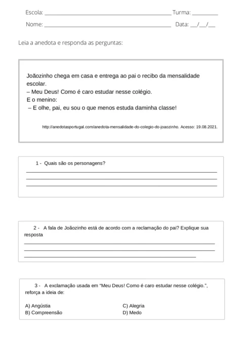 Atividades de interpretação de texto 4° e 5° ano em PDF — p12 | Atividades Educação Infantil (ensinoja.com.br)