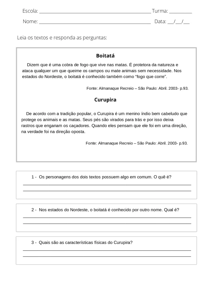 Atividades de interpretação de texto 4° e 5° ano em PDF — p17 | Atividades Educação Infantil (ensinoja.com.br)