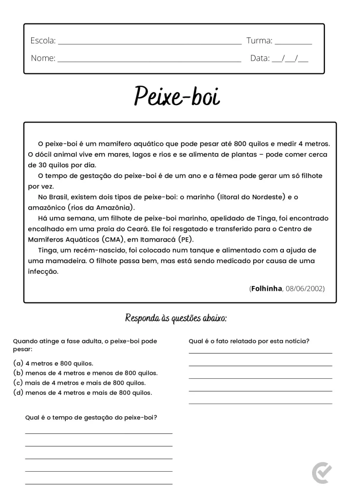 Atividades de interpretação de texto 4° e 5° ano em PDF — p18 | Atividades Educação Infantil (ensinoja.com.br)