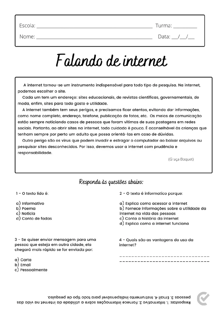 Atividades de interpretação de texto 4° e 5° ano em PDF — p19 | Atividades Educação Infantil (ensinoja.com.br)