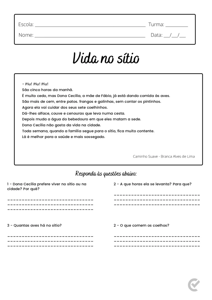 Atividades de interpretação de texto 4° e 5° ano em PDF — p20 | Atividades Educação Infantil (ensinoja.com.br)