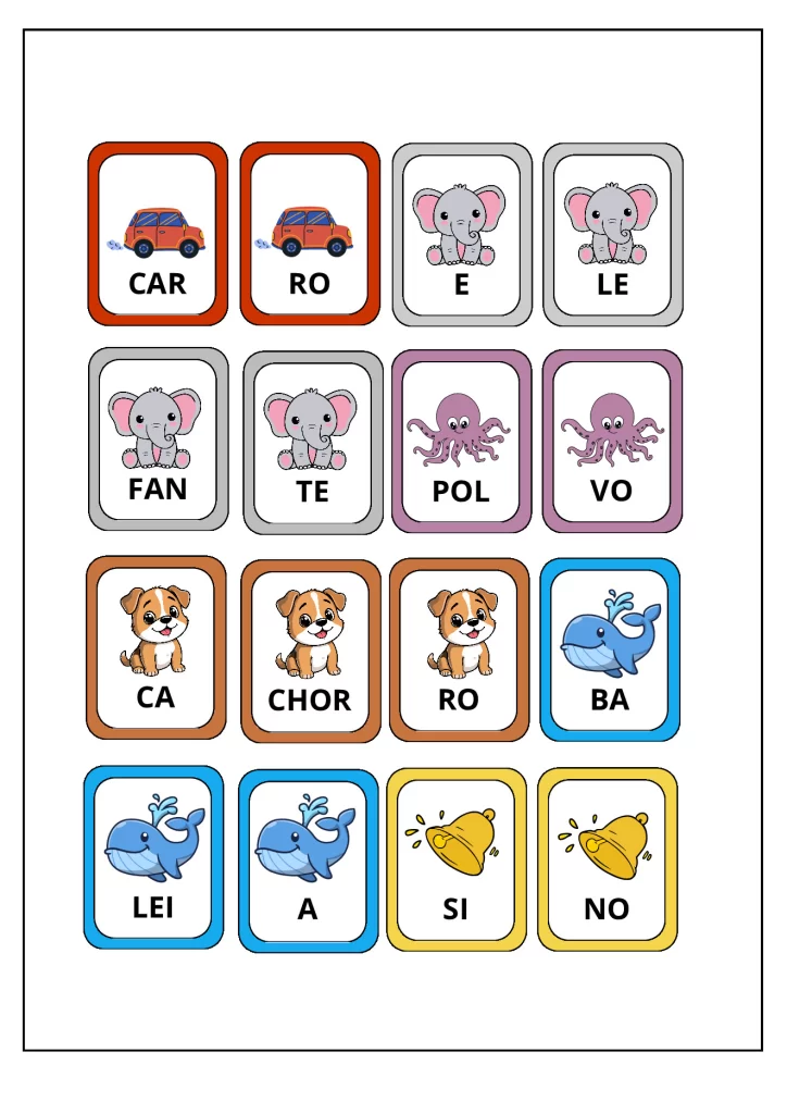 Atividades de separação de sílabas para crianças — p17 | Atividades Educação Infantil (ensinoja.com.br)