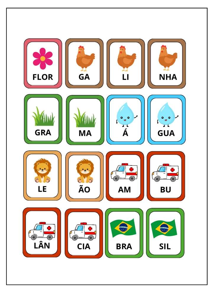 Atividades de separação de sílabas para crianças — p18 | Atividades Educação Infantil (ensinoja.com.br)