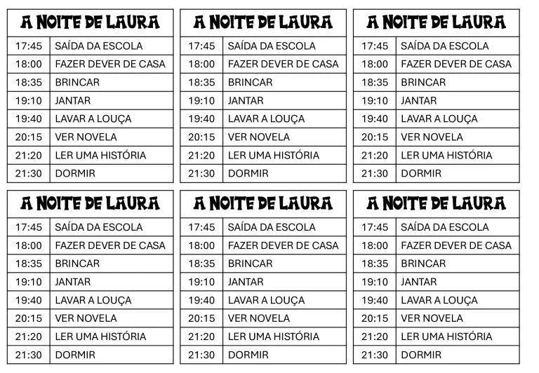 Atividades diárias de Laura e Leo — p2 | Atividades Educação Infantil (ensinoja.com.br)