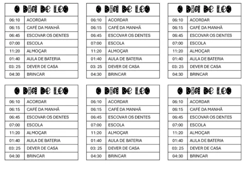 Atividades diárias de Laura e Leo — p4 | Atividades Educação Infantil (ensinoja.com.br)