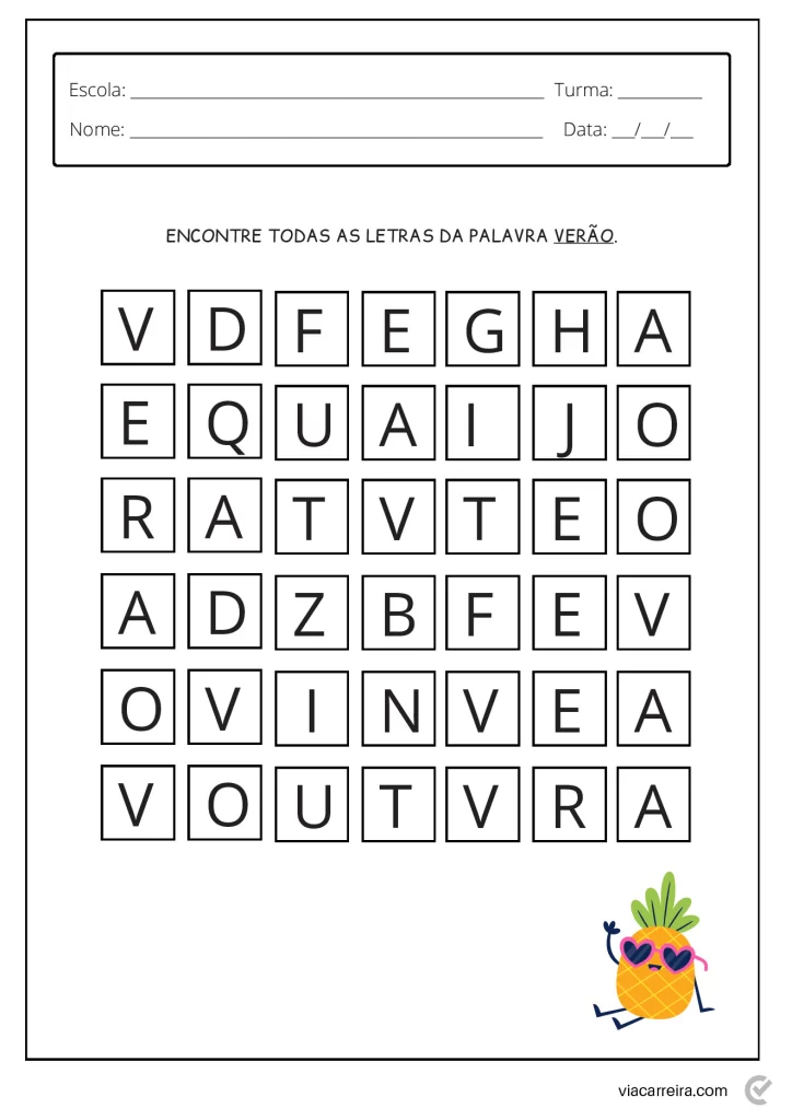 Atividades educativas sobre o verão — p3 | Atividades Educação Infantil (ensinoja.com.br)