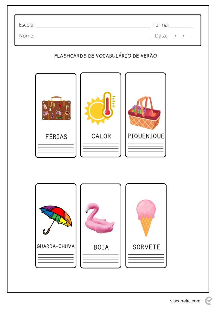 Atividades educativas sobre o verão — p12 | Atividades Educação Infantil (ensinoja.com.br)