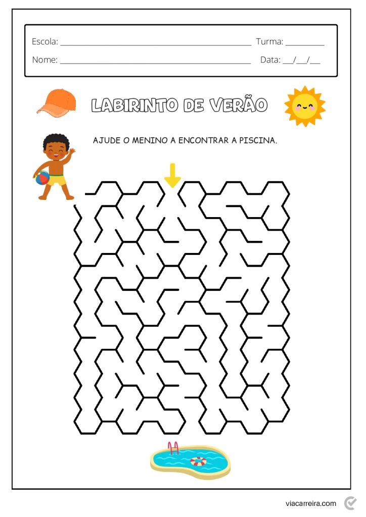 Atividades educativas sobre o verão — p18 | Atividades Educação Infantil (ensinoja.com.br)