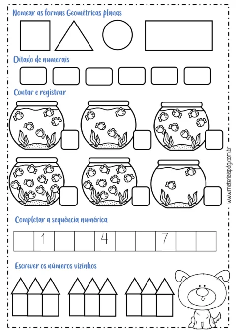 Avaliação diagnóstica para o 1º ano — p6 | Atividades Educação Infantil (ensinoja.com.br)