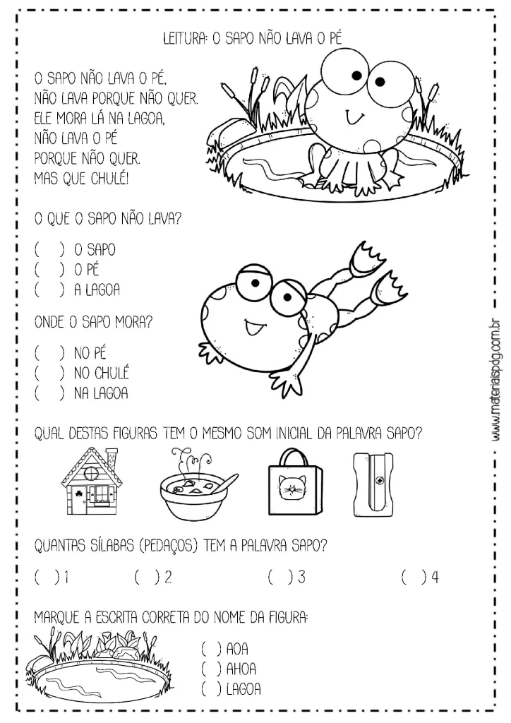 Avaliação diagnóstica para o 2º ano: Língua Portuguesa e Matemática — p3 | Atividades Educação Infantil (ensinoja.com.br)