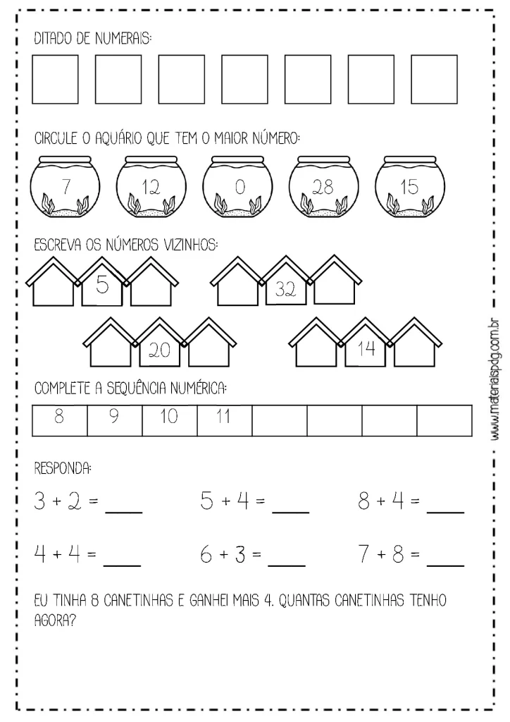 Avaliação diagnóstica para o 2º ano: Língua Portuguesa e Matemática — p4 | Atividades Educação Infantil (ensinoja.com.br)