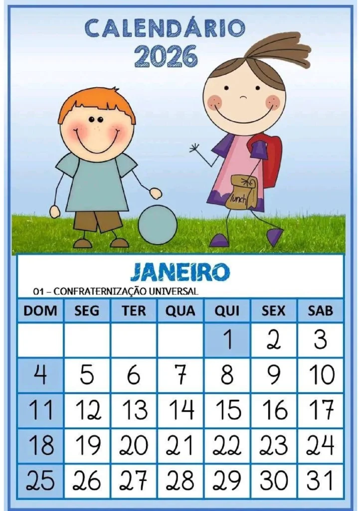 Calendário escolar 2026: meses e datas importantes — p1 | Atividades Educação Infantil (ensinoja.com.br)