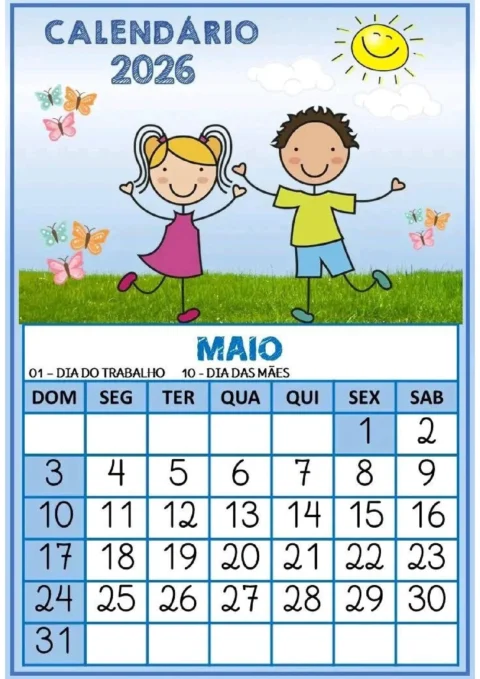 Calendário escolar 2026: meses e datas importantes — p5 | Atividades Educação Infantil (ensinoja.com.br)