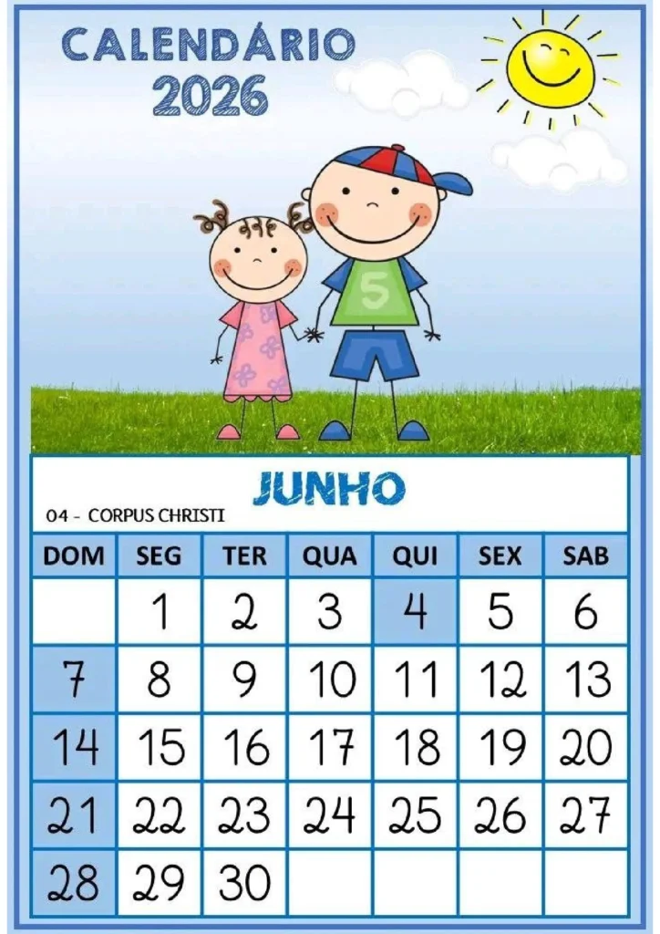 Calendário escolar 2026: meses e datas importantes — p6 | Atividades Educação Infantil (ensinoja.com.br)