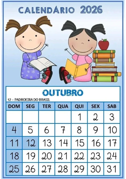 Calendário escolar 2026: meses e datas importantes — p10 | Atividades Educação Infantil (ensinoja.com.br)